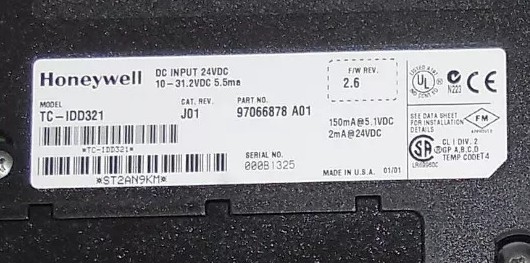 TC-IDD321 ハニーウェル エクスペリオン LS I/O 仕様 32 デジタル DC 入力モジュール