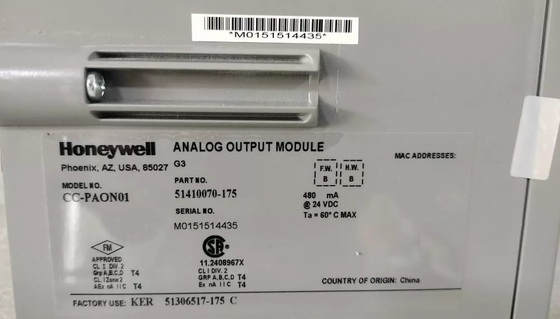 CC-PAON01 ハニーウェル アナログ出力モジュール C300 コントローラー PLC モジュール