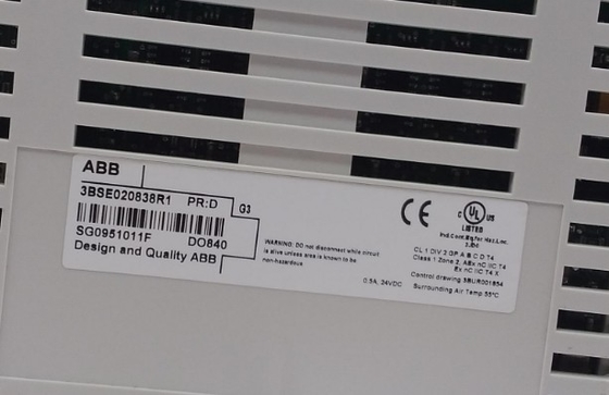 ABB DO840 3BSE020838R1 デジタル出力モジュール 24V S/R 16チャネル S800 I/O モジュール