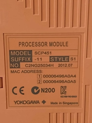 SCP451-11 ヨコガワ デジタル入力モジュール 16チャネル モジュール 孤立 24V DC プロセーフ プロセッサ モジュール
