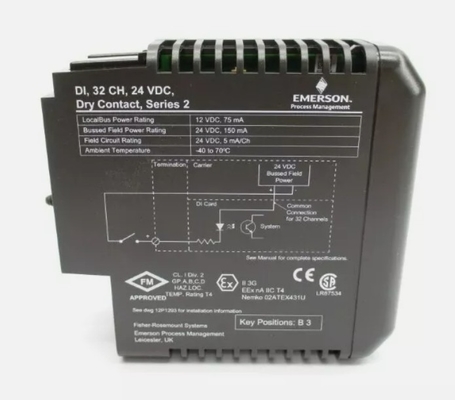 KJ3203X1-BA1 エマーソンDI 32チャンネル24VDCドライコンタクトカード