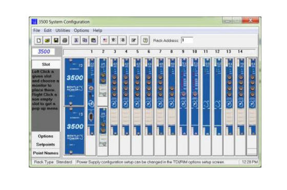 ベンティ ネバダ 3500/01 システム稼働とリアルタイムデータ表示のためのユーザーフレンドリーインターフェースを持つラック構成ソフトウェア