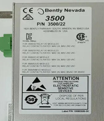 ベントリー ネバダ 3500/22M 146031-01 臨時データインターフェース