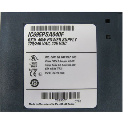 電源GE Fanuc PLC GE Ic695psa040 PacシステムRx3i Plc