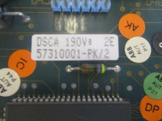 DSCA190V ABBの通信用プロセッサモジュールPLCの予備品57310001-PK